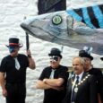 The end of the summer fishing season is marked at Aberaeron on the Welsh coast with a mock funeral for the fish and a light-hearted celebration. A large mackerel puppet […]